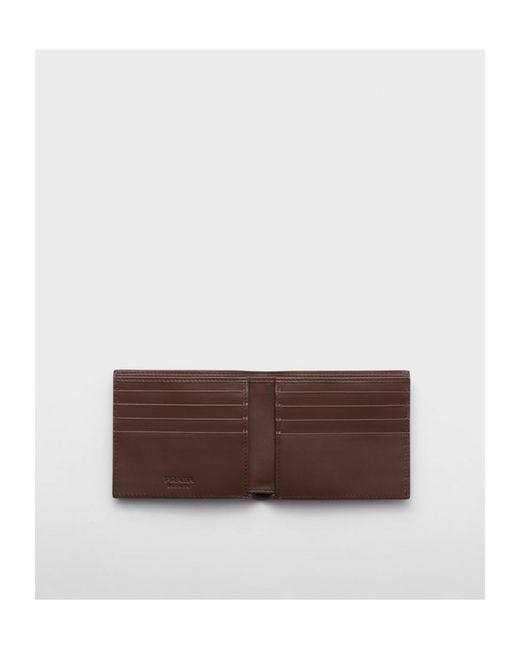 Prada Brown Logo Plaque Bifold Wallet for men