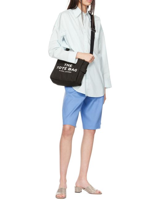 Marc Jacobs Black Logo Printed Zip-Up Small Tote Bag