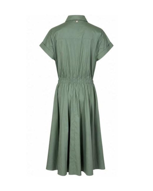Liu Jo Green Button-Down Midi Dress