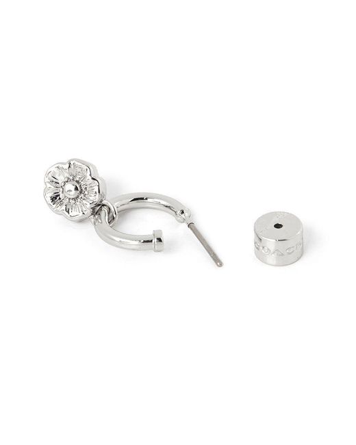 COACH White Pendant Earrings
