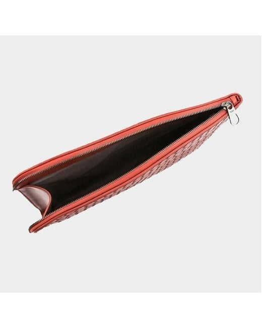 Bottega Veneta Red Intrecciato Clutch for men