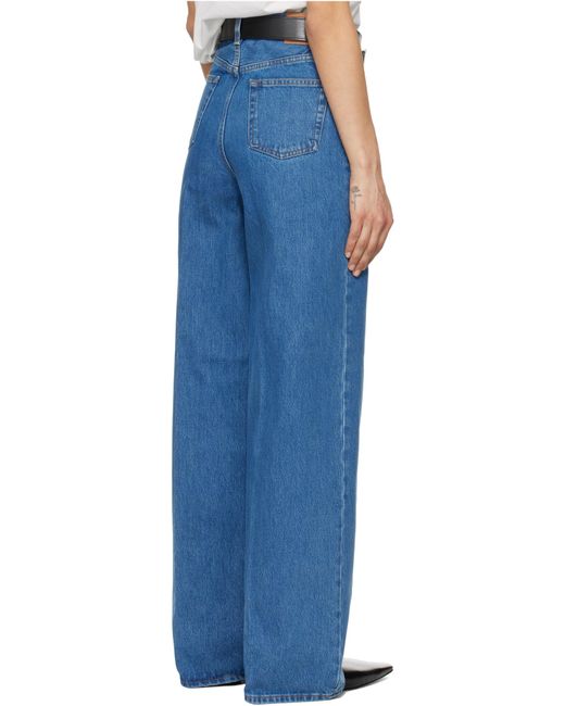 Totême Blue Totême High-Waist Wide-Leg Jeans