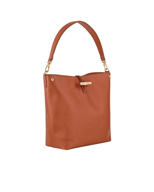 Longchamp Brown The Roseau Medium Hobo Bag