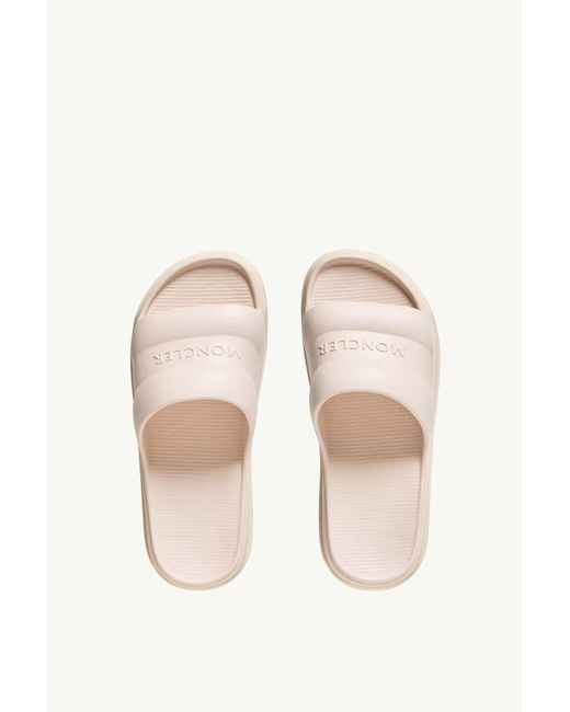Moncler White Altive Slides for men