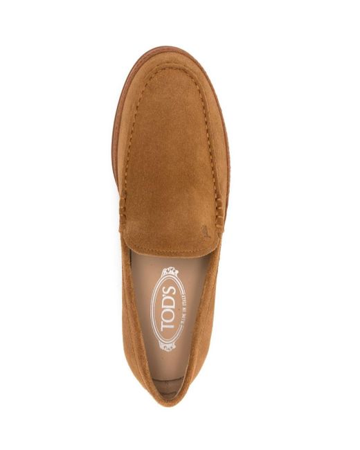 Tod's Brown Suede Loafers for men