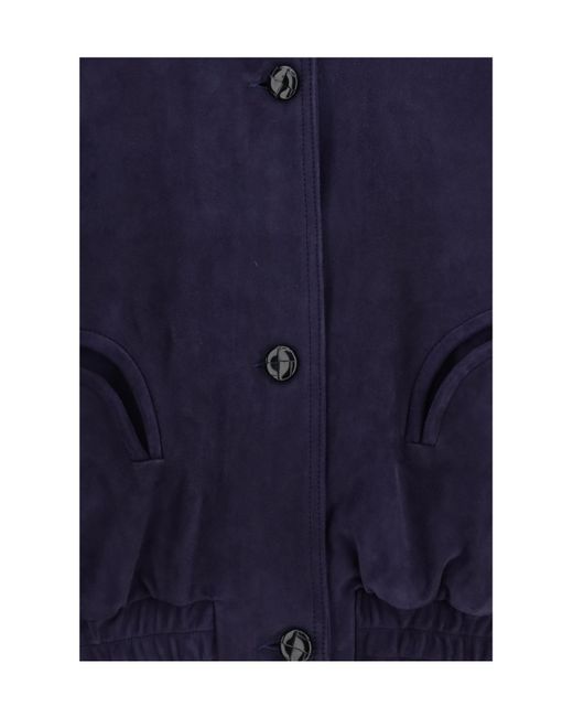 Blazé Milano Blue Blazé Milano Viva Charlie Suede Bomber Jacket