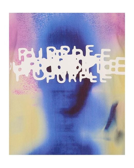 Purple Brand White Afterimage T-Shirt for men