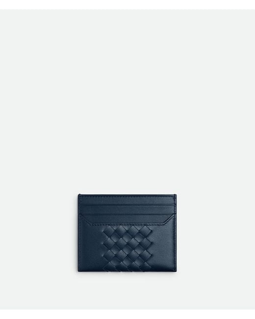 Bottega Veneta Blue Intrecciato Piccolo Card Case for men