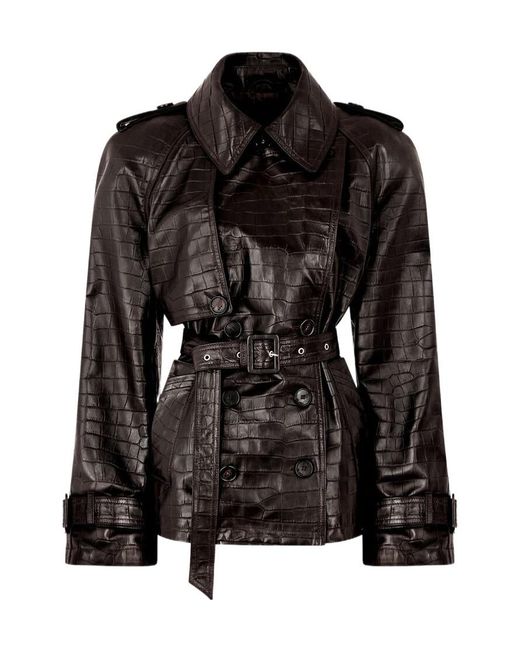 The Attico Black Leather Jacket