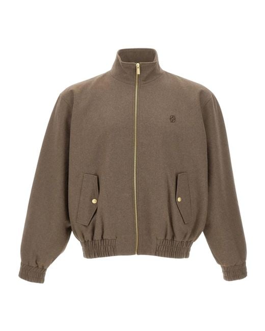 Drole de Monsieur Brown High-Collar Jacket for men