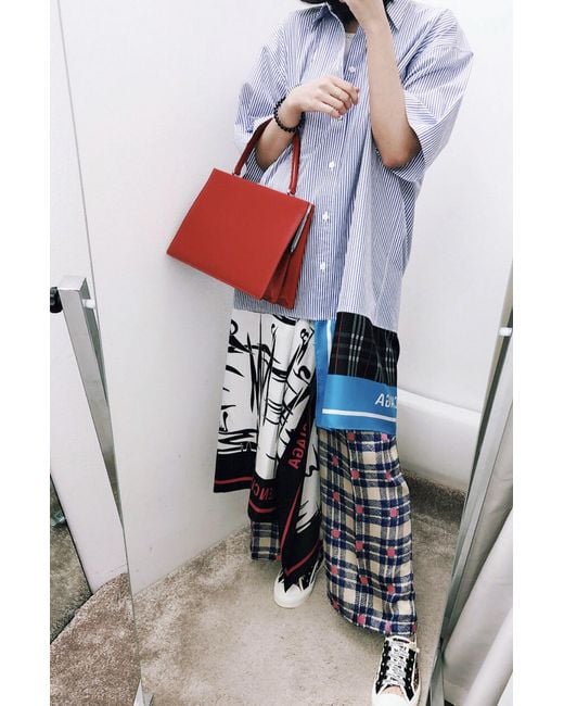 Balenciaga Blue Scarf Shirt Dress