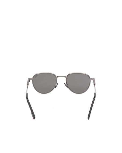 Zegna White Geometric-Frame Sunglasses for men