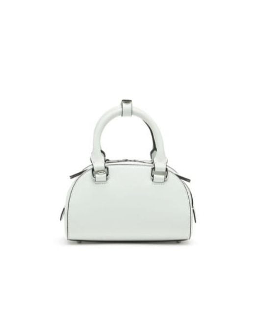 DIESEL White 1Dr 2.0 Dome Debossed-Logo Cross-Body Bag