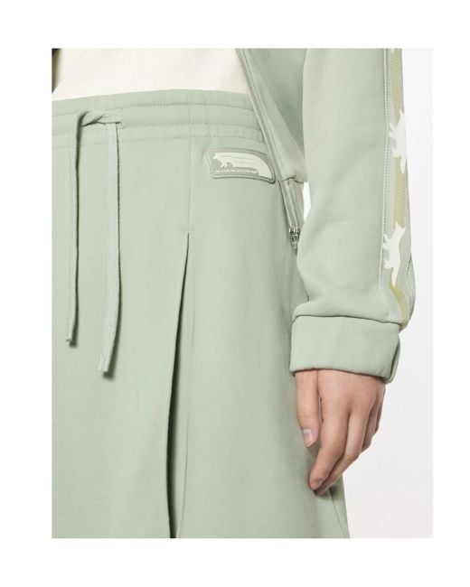 Maison Kitsuné Green Flash Fox Mini Pleated Skirt