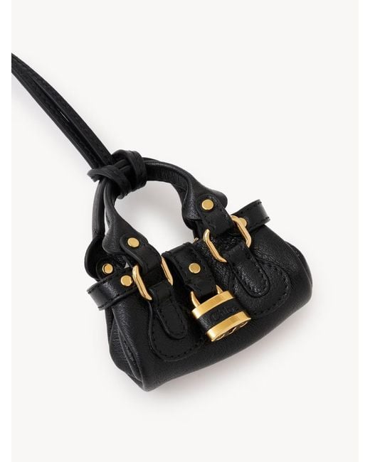 Chloé White Chloé Symbols Mini Paddington Bag Charm