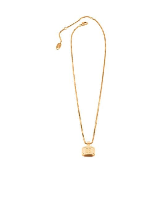 Balenciaga White Nano Square Long Necklace
