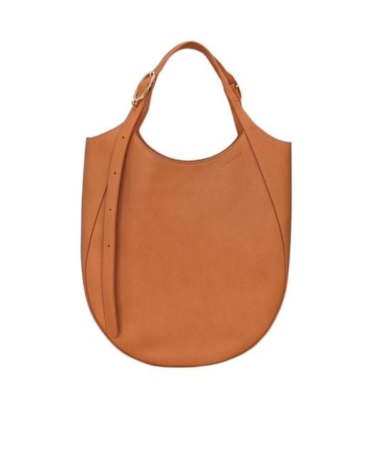 Longchamp Brown Le Foulonné Xl Grained-Leather Tote Bag