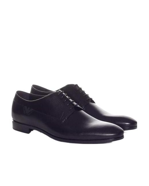 Emporio Armani Blue Lacing Business Casual Shoes for men