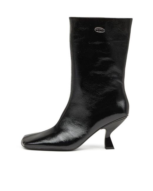 DIESEL Black 75Mm D-Amber Square-Toe Sculptural-Heel Boots