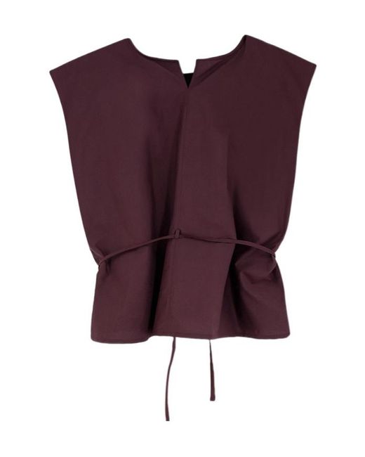 Alysi Purple Waist Tie T-Shirt