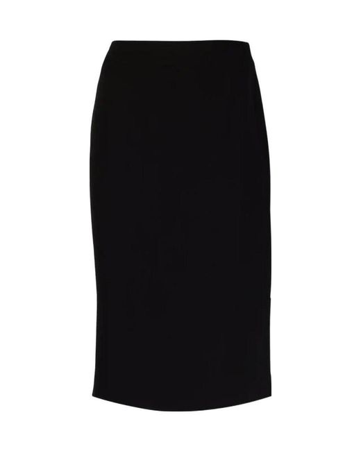 Emporio Armani Black High Waist Midi Pencil Skirt