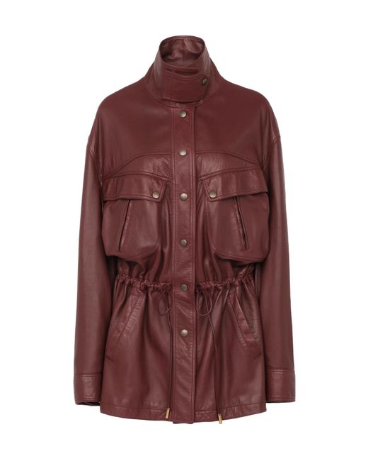 Chloé Purple Leather Coat