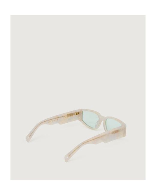 Paura White Vegas Rectangle-Frame Sunglasses for men