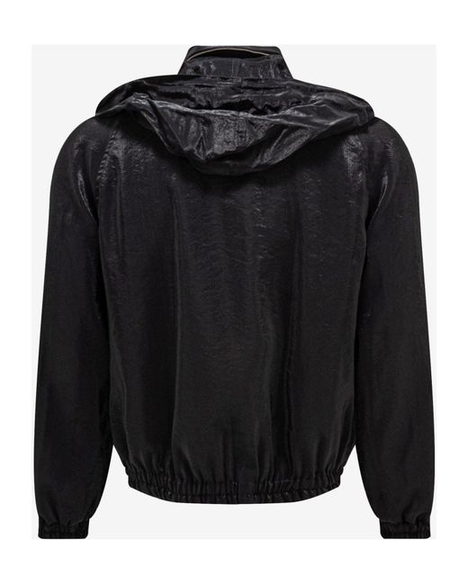 Saint Laurent Blue Monogram Zip-Up Jacket for men