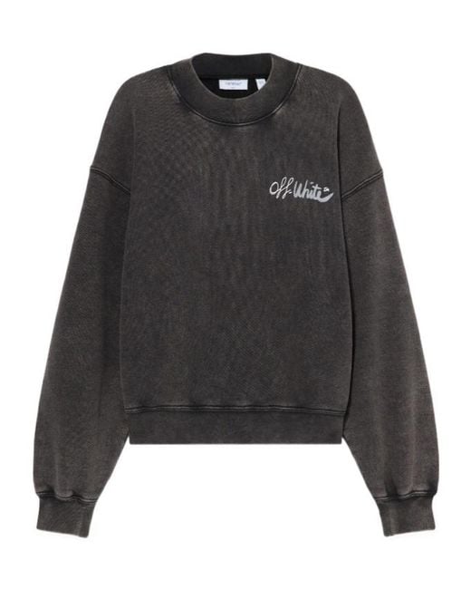 Off-White c/o Virgil Abloh Black Graffiti Logo Sweatshirt