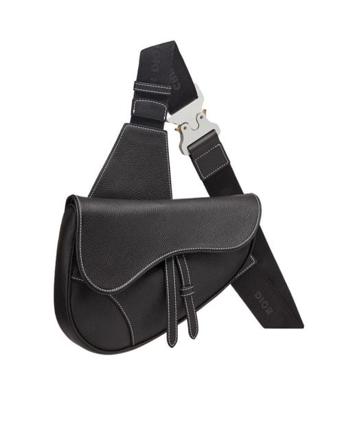 Dior Black Saddle Bag for men