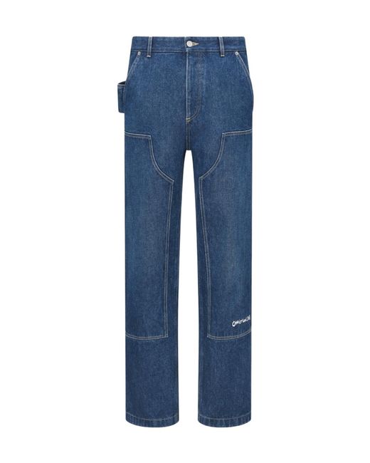 Dior Blue Christian Tag Carpenter Jeans for men