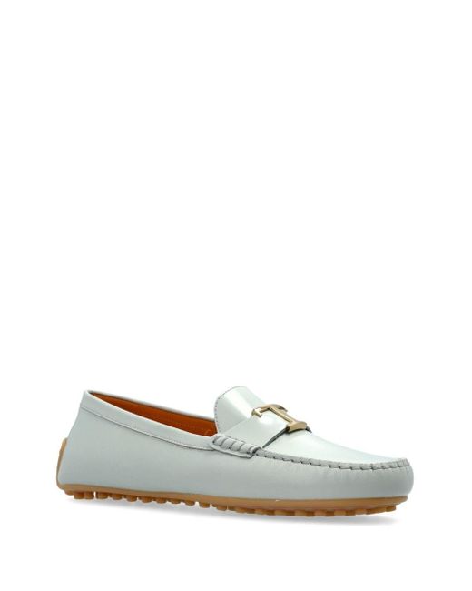 Tod's Gray City Gommino Driving Loafers