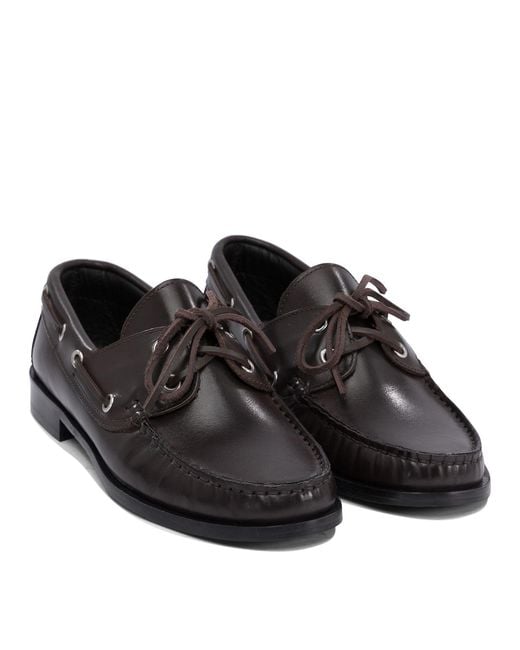 Aeyde Black Harris Round Toe Lace-Up Shoes