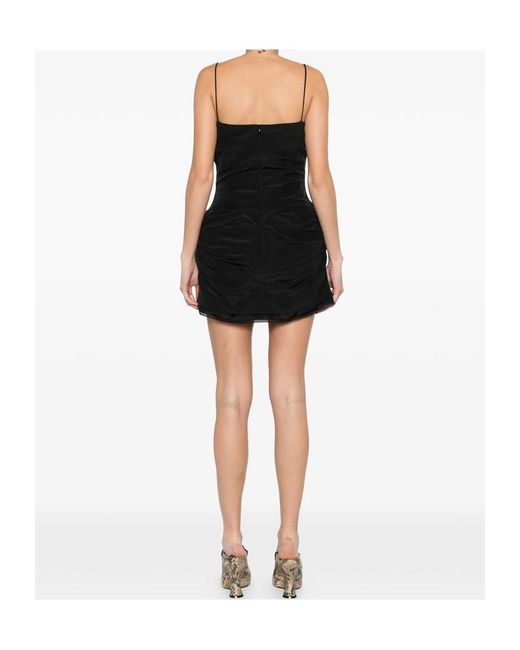 Magda Butrym Black Rhinestone-Embellished Strapless Cut-Out Dress