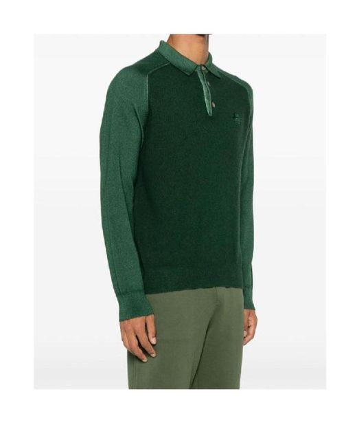 Etro Green Pegaso-Motif Jumper for men