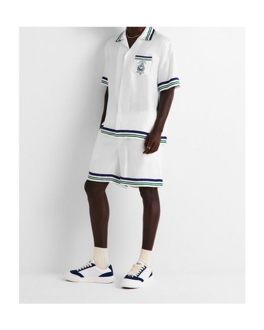 Casablanca White Striped Detail Shorts for men