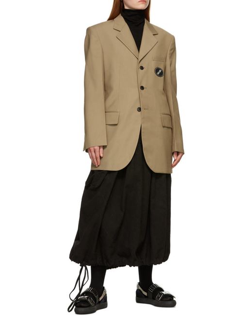 we11done Natural Drawstring Hooded Jacket for men