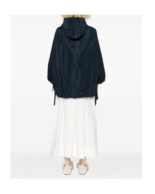 Max Mara Blue 'S Smmpantone Hooded Coat