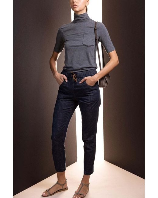 Brunello Cucinelli Gray Chest Pocket Cotton T-Shirt