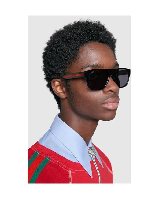 Gucci Multicolor Rectangular Frame Sunglasses for men