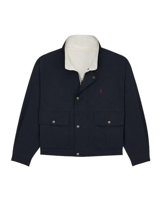 Saint Laurent Blue Cassandre Reversible Work Jacket for men
