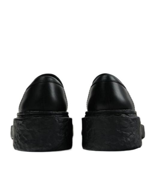 Camper Black Leather Loafers for men