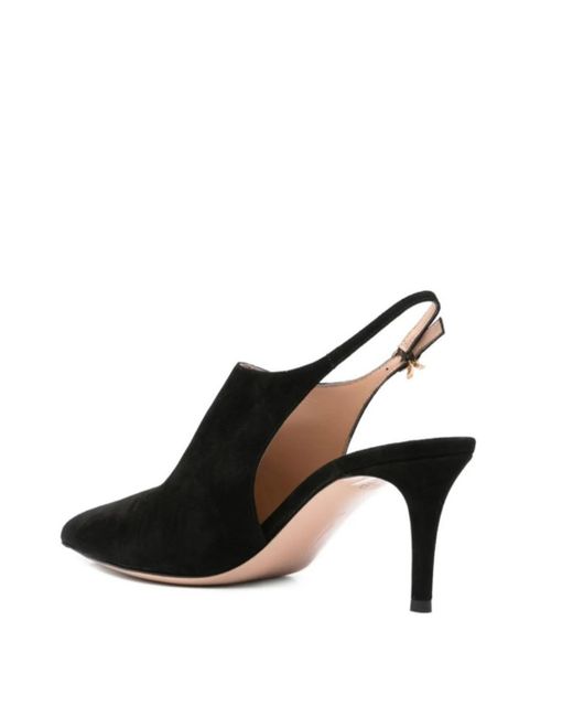 Gianvito Rossi Black Pointed High-Heeled Sandals