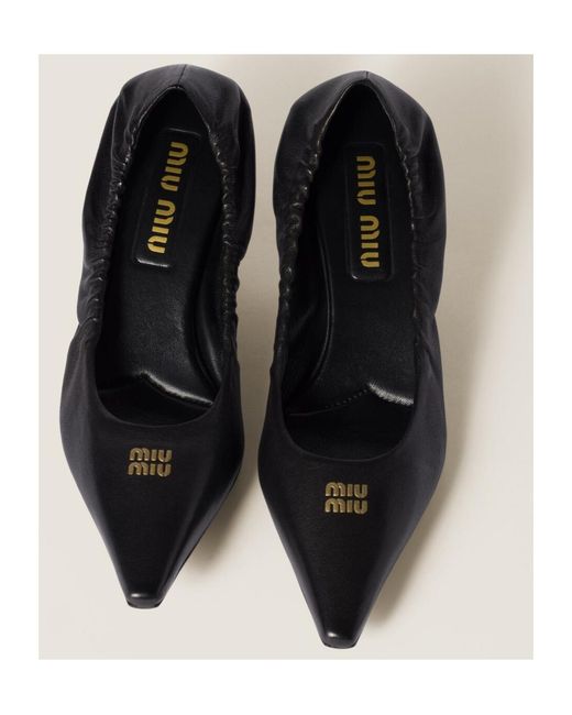 Miu Miu Black Nappa Leather Pumps