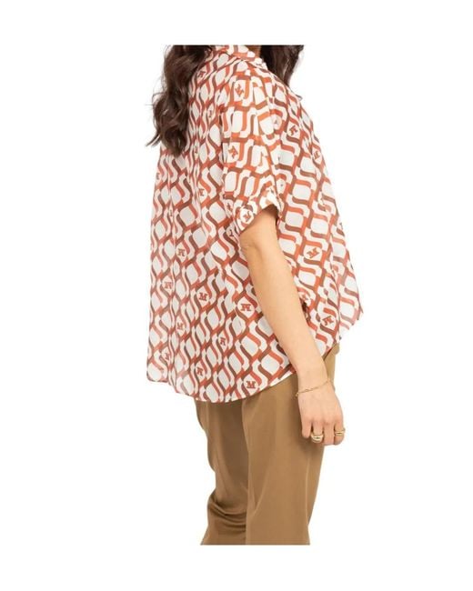 Max Mara Multicolor Short Sleeve Shirt