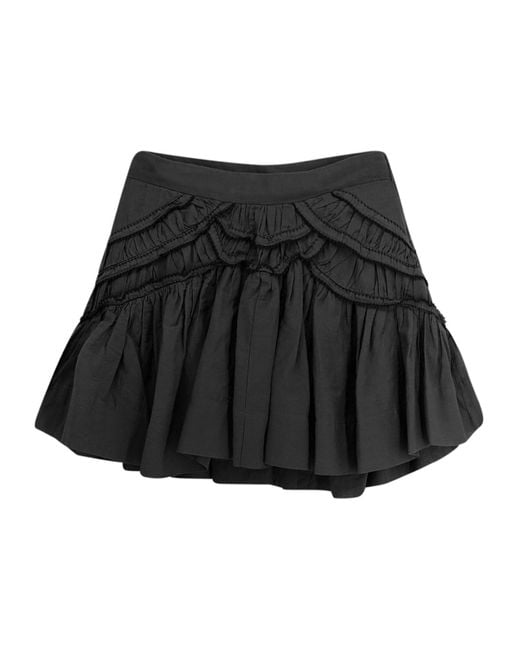 Isabel Marant Black Isabel Marant Étoile Ceola Short Frilly Skirt
