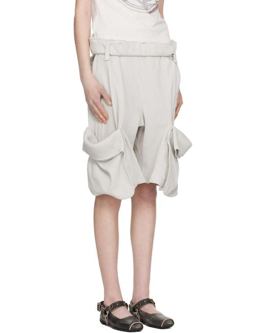 OPEN YY Gray Rolled-Up Athletic Cargo Shorts