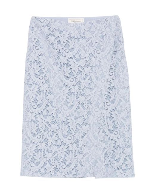 Blumarine Blue Slit Skirt