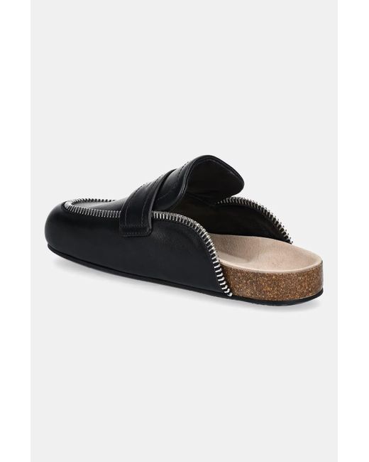 J.W. Anderson Black Round Toe Mules