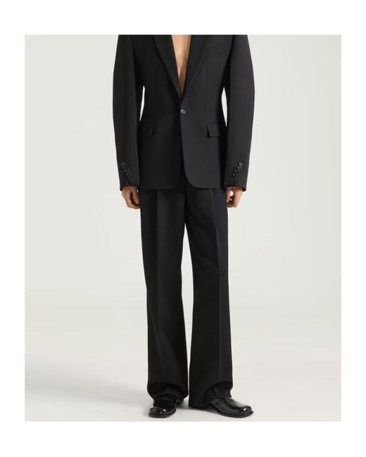 Givenchy Black Double Pleat Trousers for men
